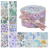 CraftsFabrics 20 Stück Jelly Rolls-Steppstreifen aus Baumwollstoff mit Blumenmuster, 100 % Baumwolle, 6,5 x 100 cm breit, quadratisch, zum Nähen, Quilten, Kinderbasteln